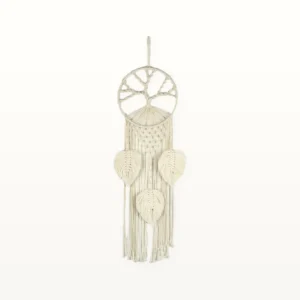 Attrape-Rêves Macramé Arbre de Vie, vue d'ensemble sur fond neutre